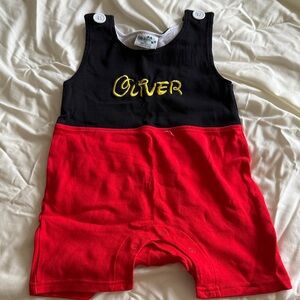 Red and Black Baby Romper
